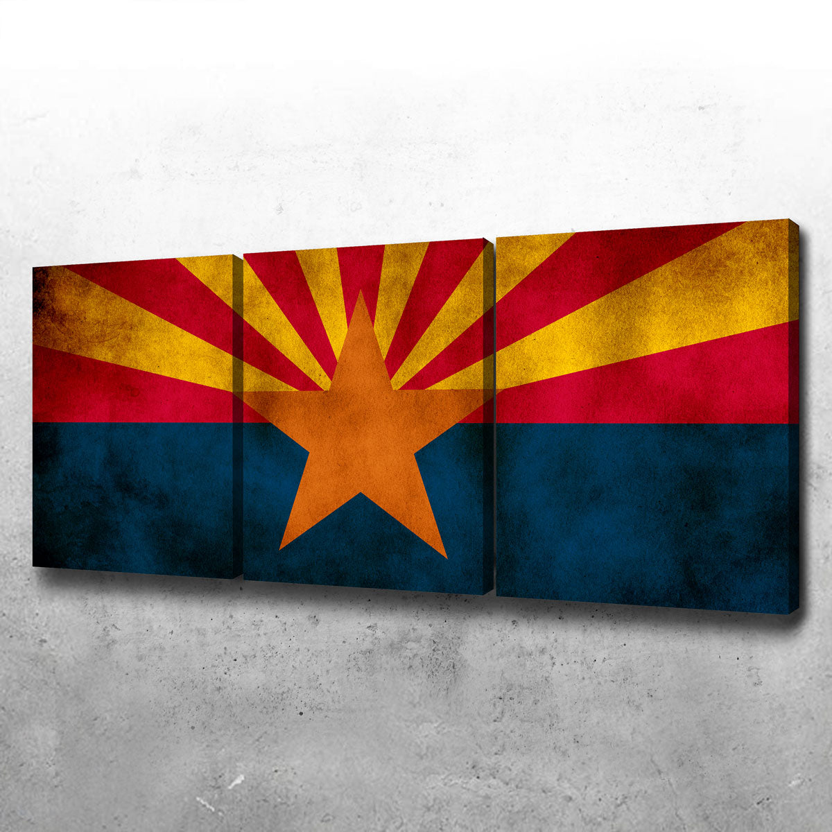 Stunning Grunge Arizona State Flag Wall Art for Unique Home Decor