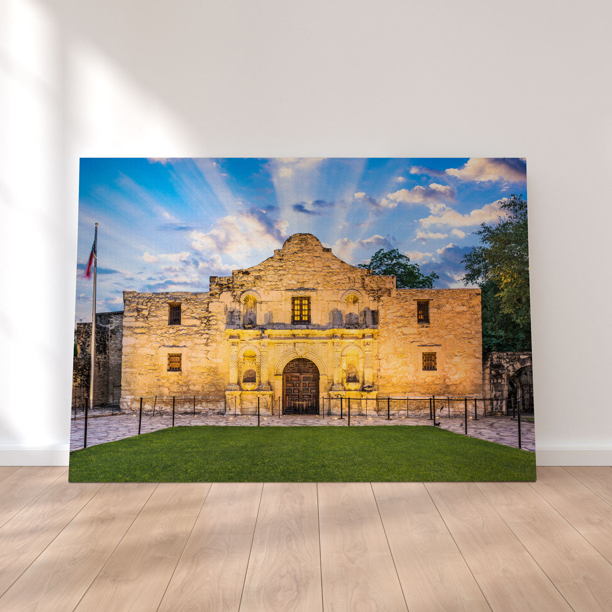 Stunning The Alamo Wall Art - Sustainable Kiln - Dried Pine Frame Canvas