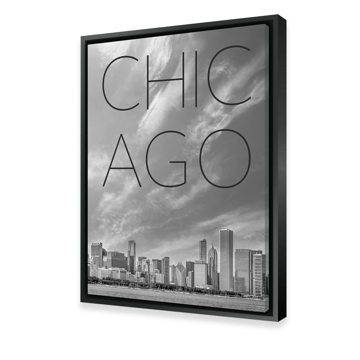 Stunning Chicago Skyline Text Wall Art by Melanie Viola
