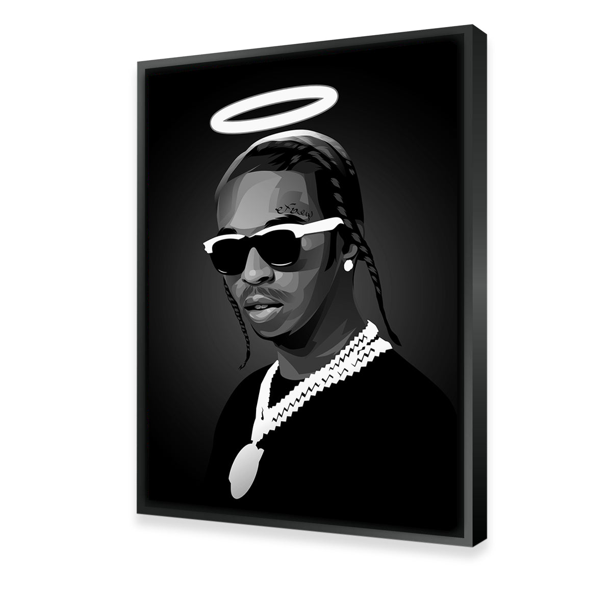 Stunning Grayscale Rip Popsmoke Wall Art for Your Home Decor