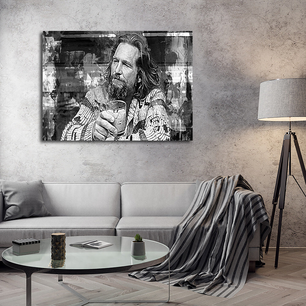 The Dude Grayscale High - Quality Wall Art for Home Decor