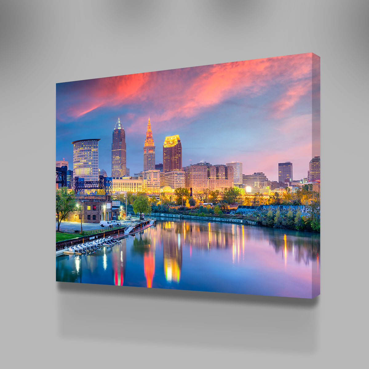 Stunning Cleveland Skyline Wall Art - Museum Quality Canvas Prints