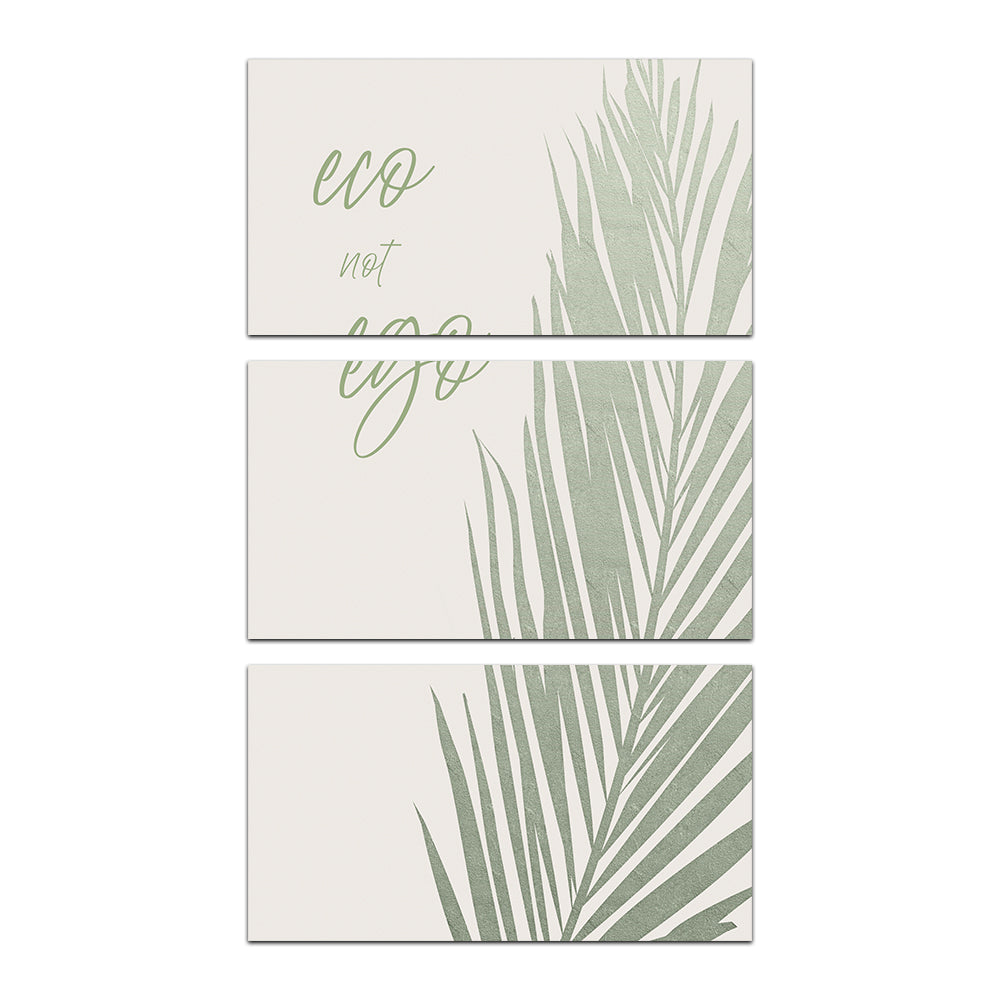 Eco-Friendly, Sustainable Eco Not Ego Wall Art by Melanie Viola
