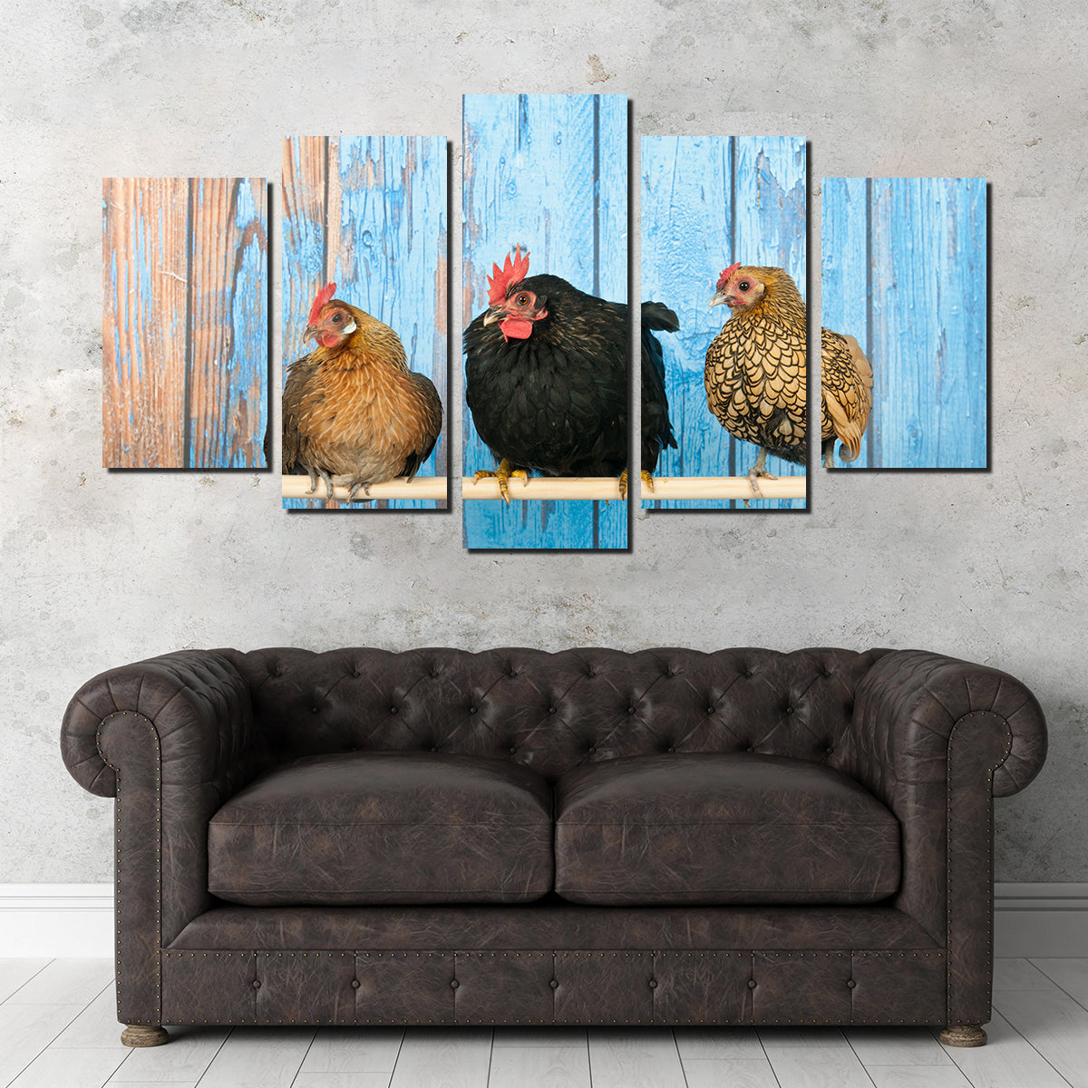 Exquisite Chickens in Henhouse Wall Art for Home Decor