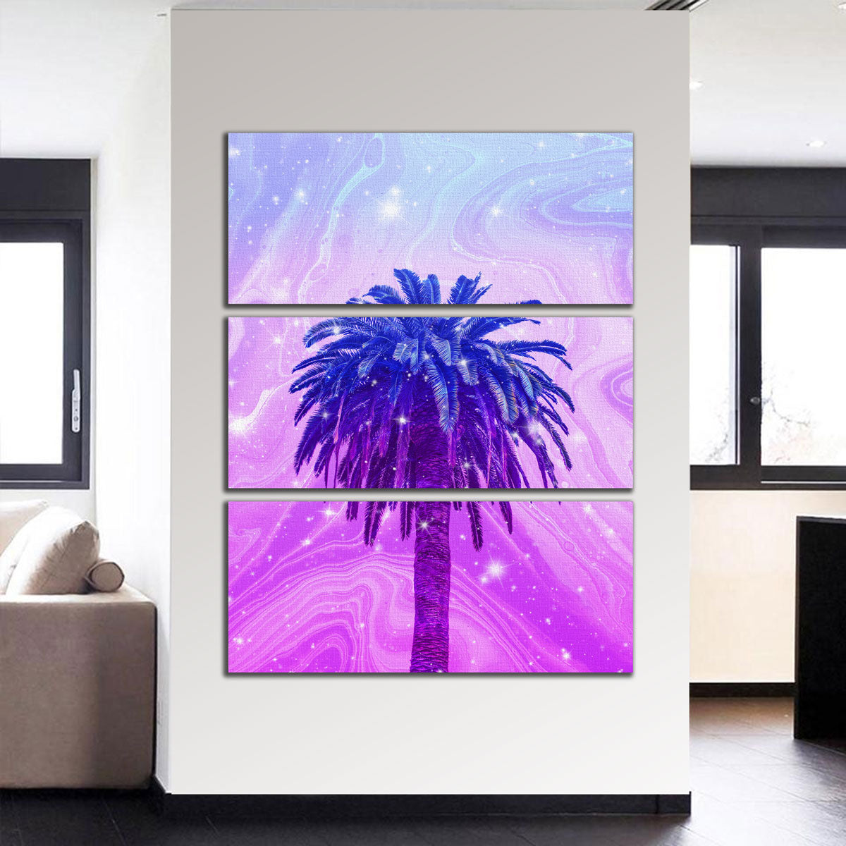 Gorgeous Purple Palm Tree Wall Art for Stunning Home Decor