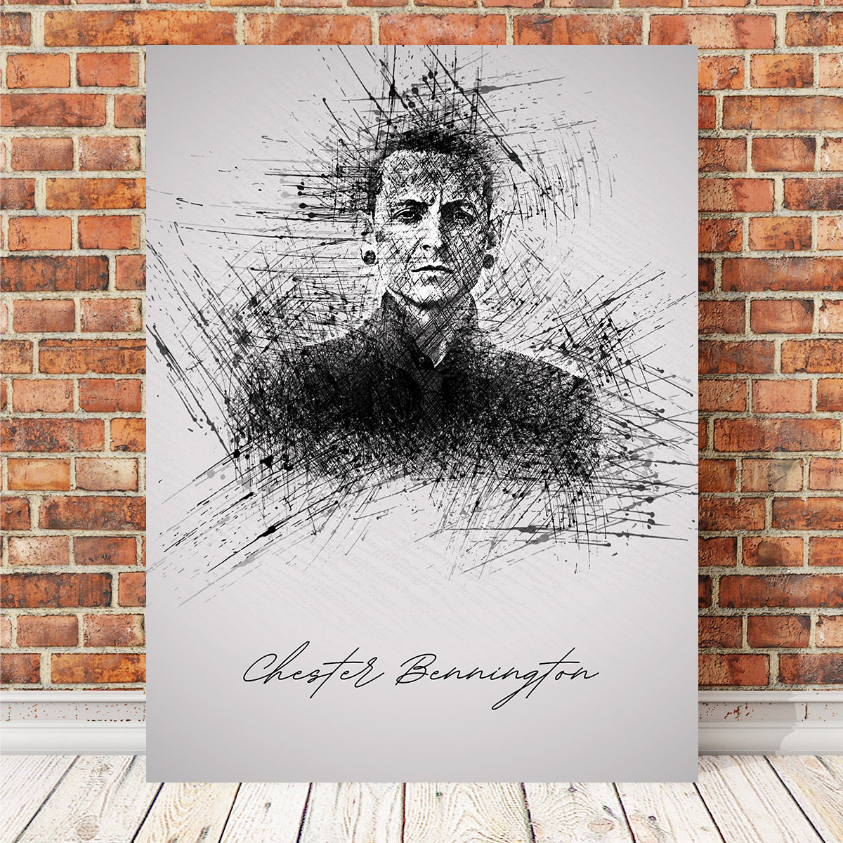 Chester Bennington Stunning Sketch Wall Art for Home Decor