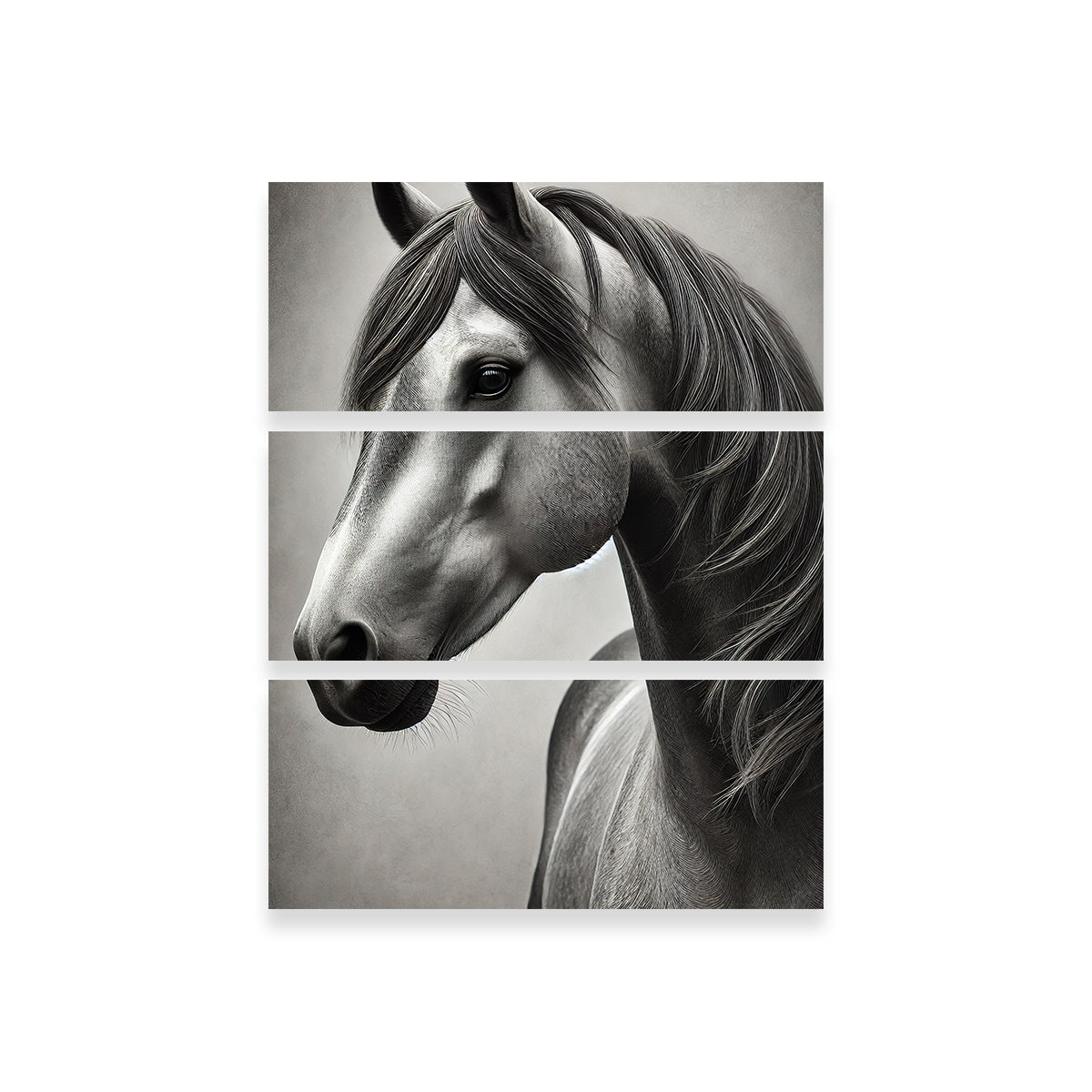 Stunning Grayscale Quarter Horse Wall Art for Your Home Decor