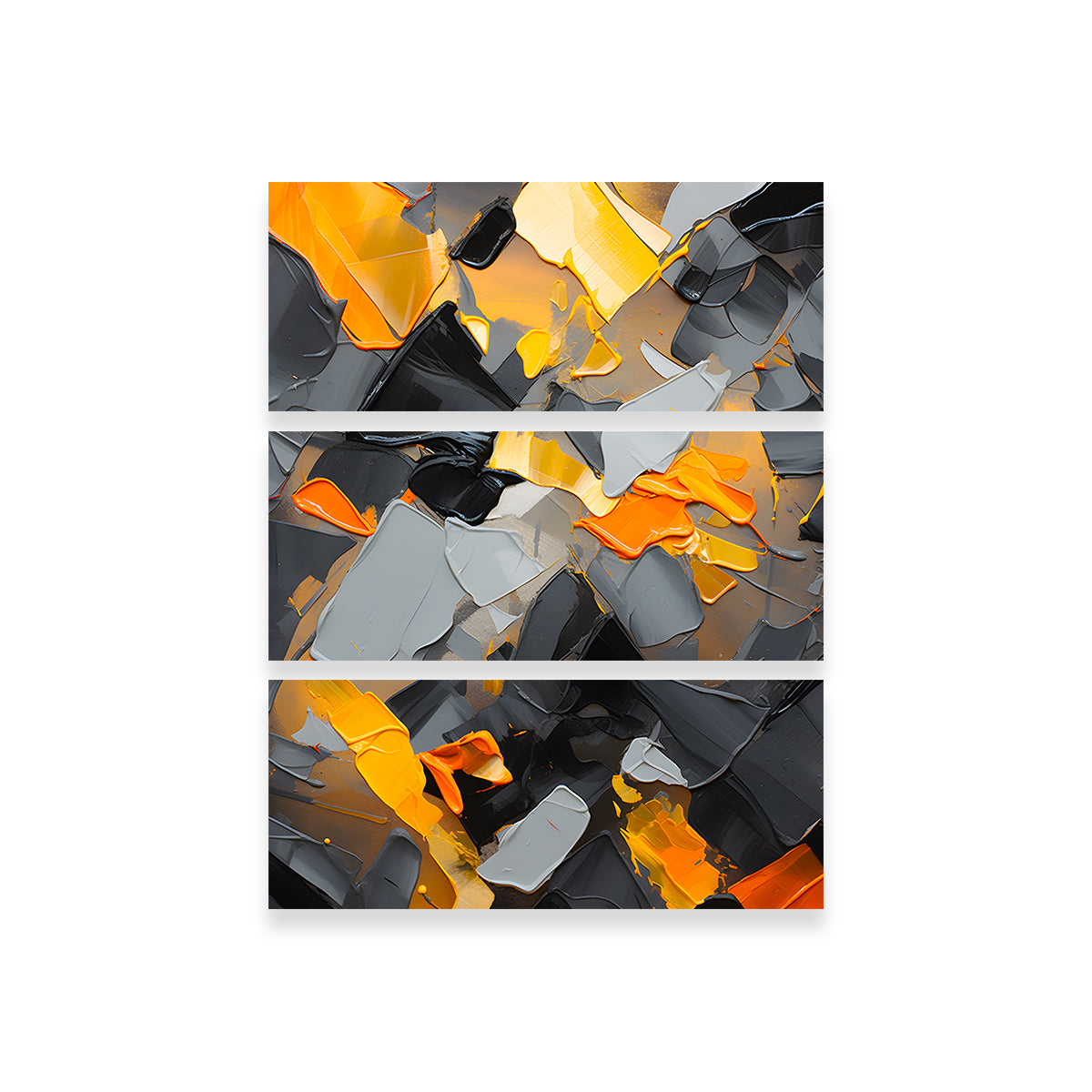 Abstract Black and Gold Geometric Shapes Wall Art - 18