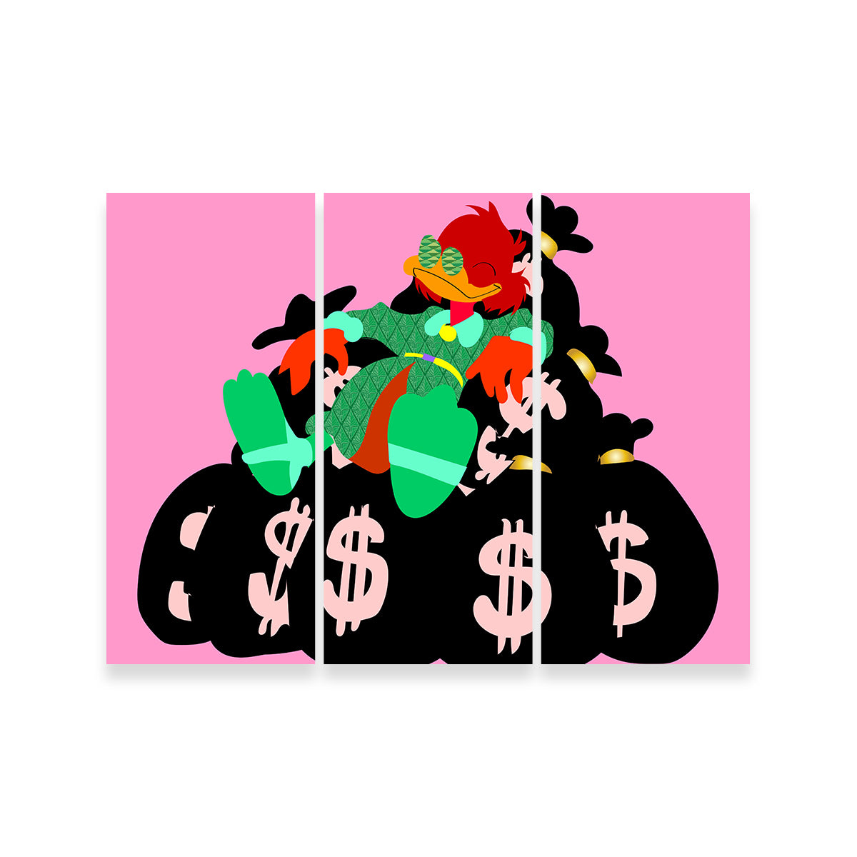 Donald Money Pile Wall Art - Stunning Sustainable Canvas Wall Decor