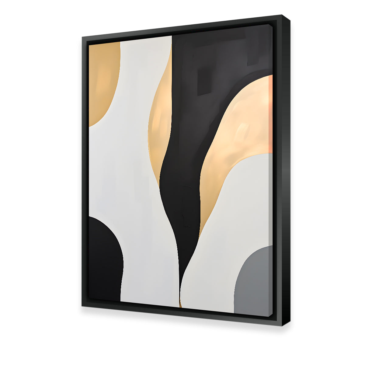Eye - Catching Abstract Shapes Series B&G 3 Wall Art for Stunning Decor