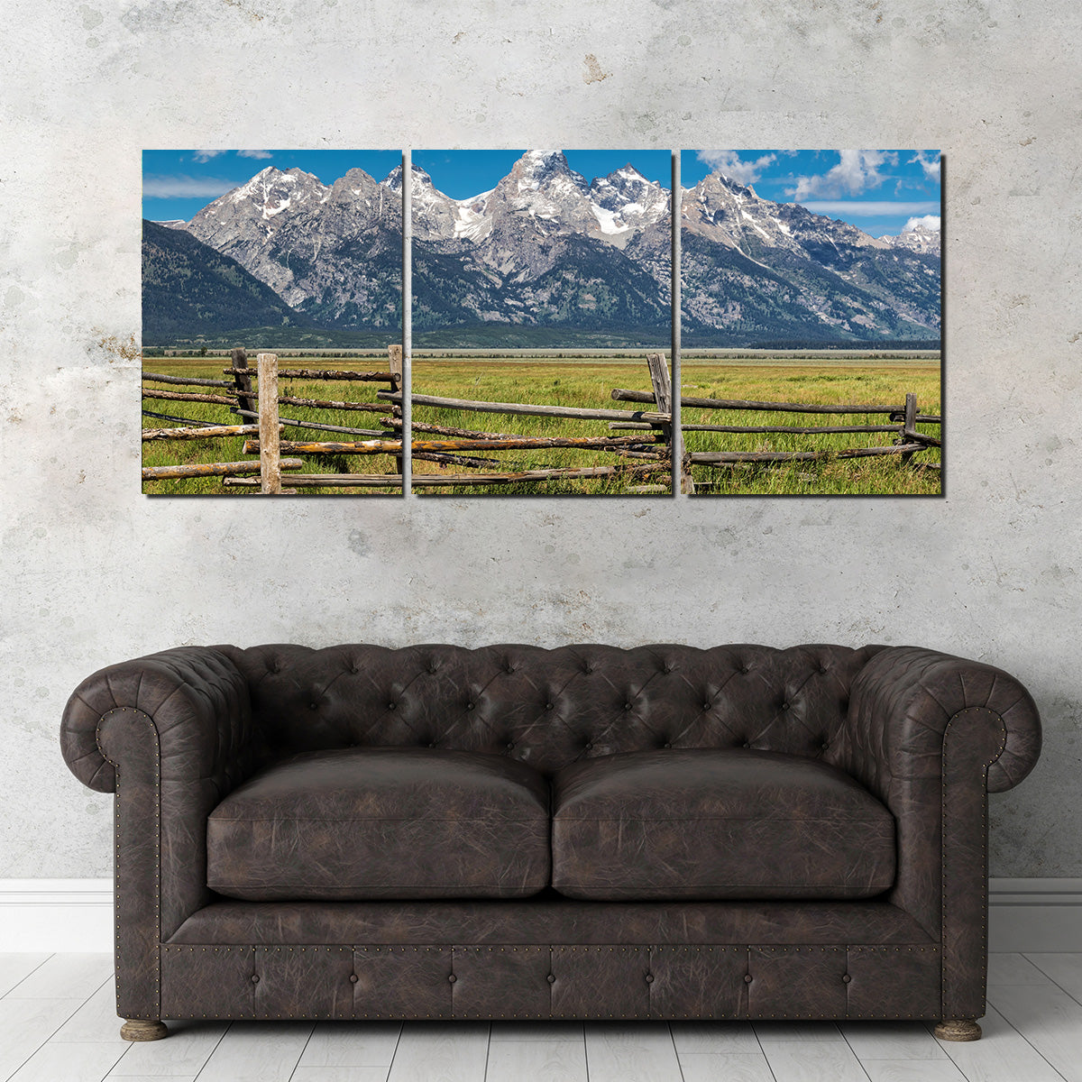Stunning Grand Tetons and Corral Fence Wall Art for Your Home Decor