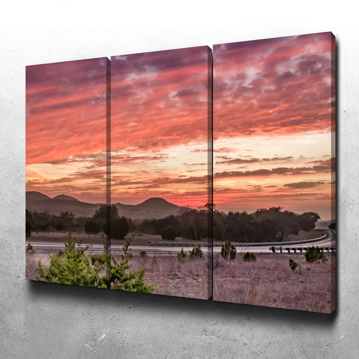 Gorgeous Texas Hill Country Sunset Wall Art for Stunning Home Decor