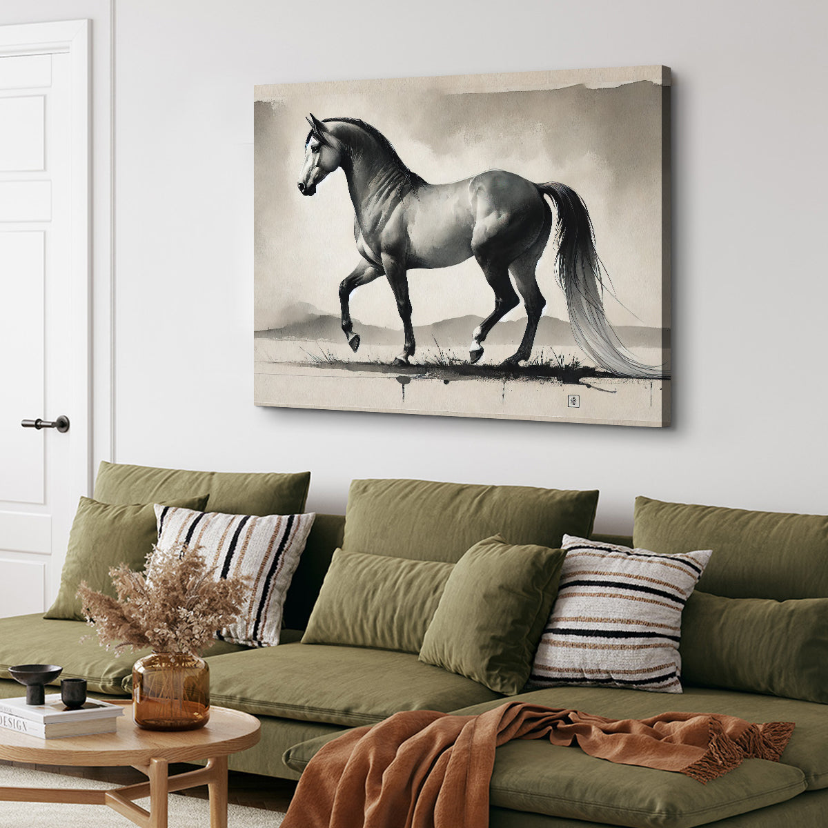Exquisite Ink Wash Horse Wall Art for Stunning Home Decor
