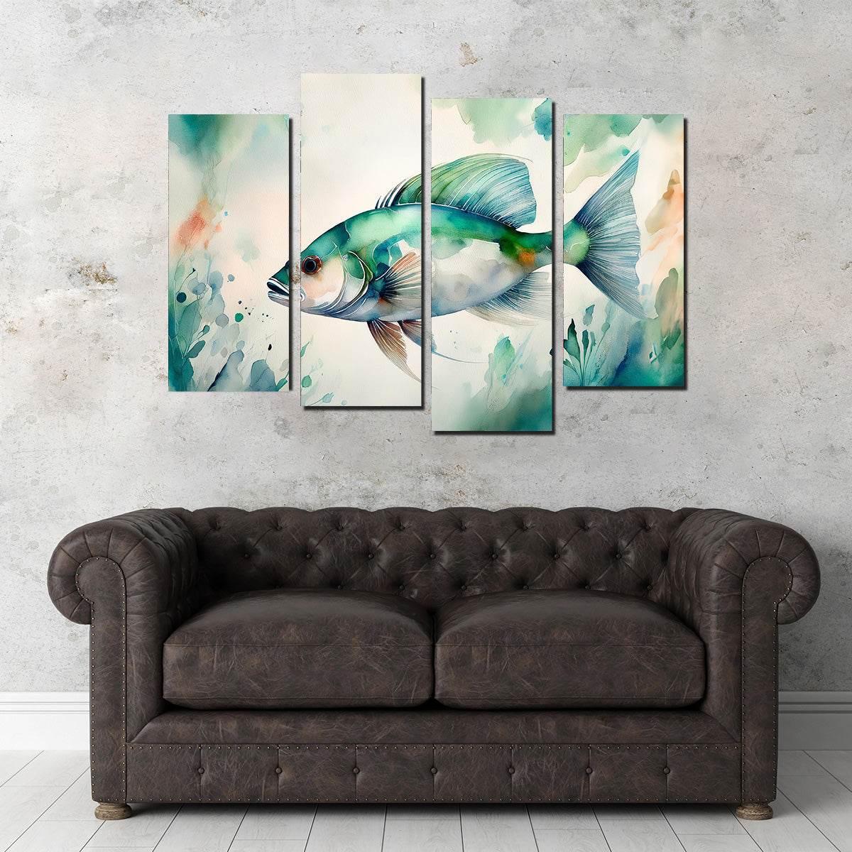 Exquisite Salt Water Fish Painting Wall Art for Stunning Home Decor