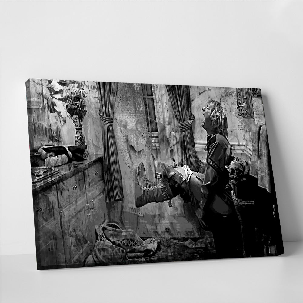 Eye - catching Dumb & Dumber Grayscale Bathroom Decor Wall Art