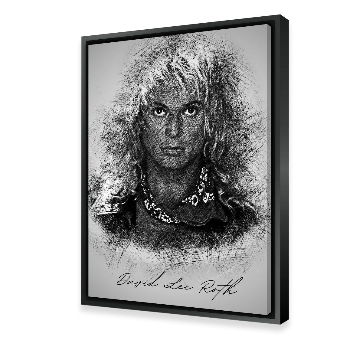 Unique David Lee Roth Sketch Wall Art for Home Decor