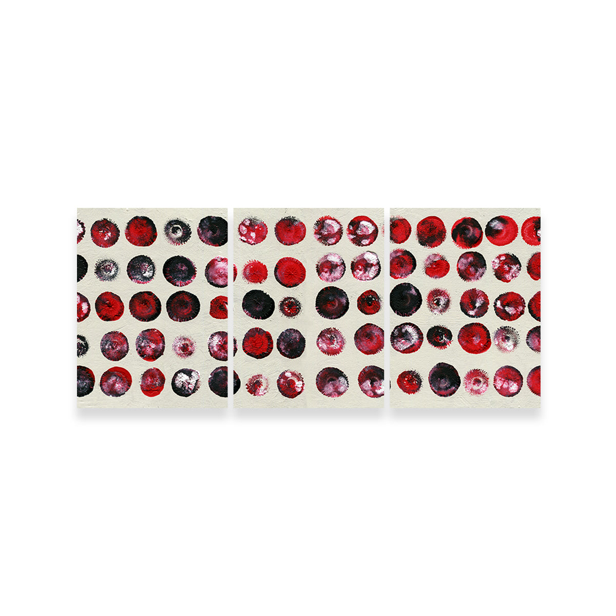 Stunning Red Circles Wall Art by Evgeny Vetrov