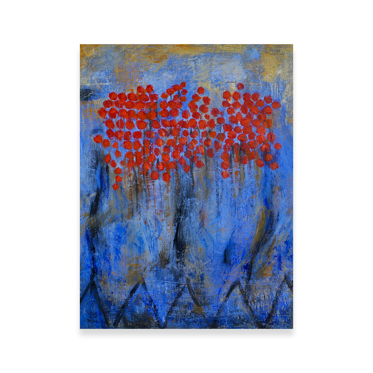 Stunning Red Flowers Wall Art by Peggy Hinaekian