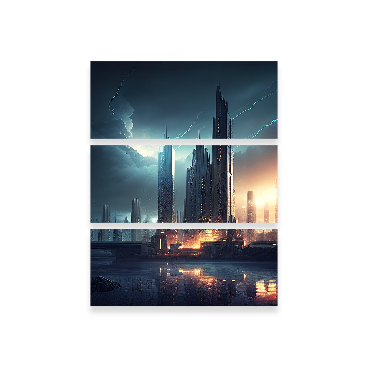 Stunning Dark Storm Over Europa Wall Art for Home Decor