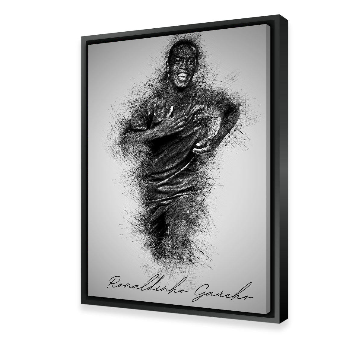 Ronaldinho Gaúcho High - Quality Wall Art for Sports Fans