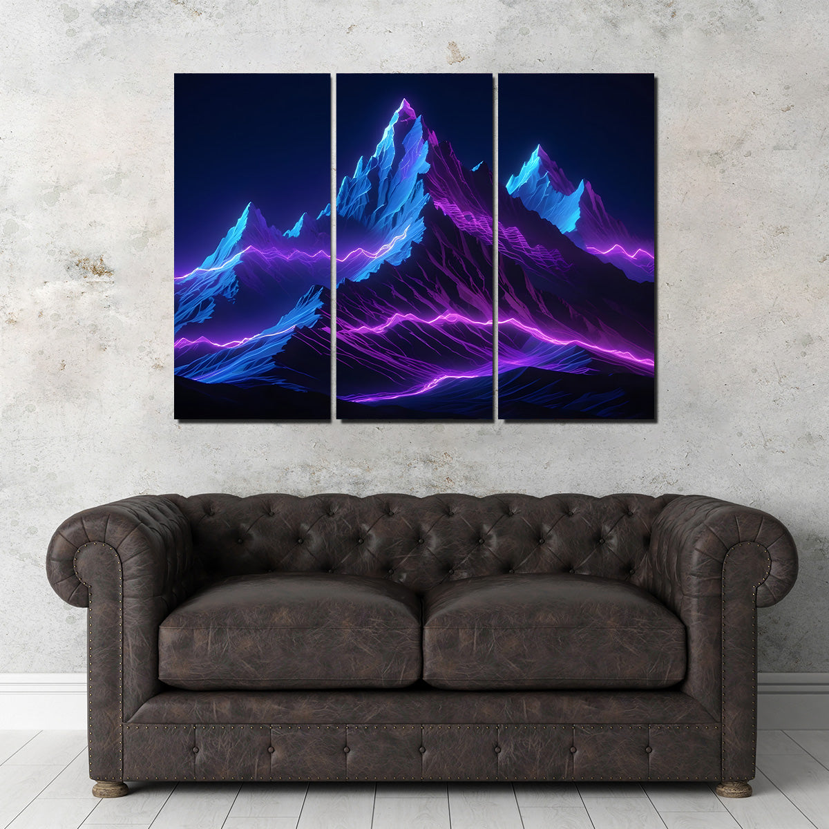 Stunning Futuristic Mountain Range Wall Art for Modern Interiors