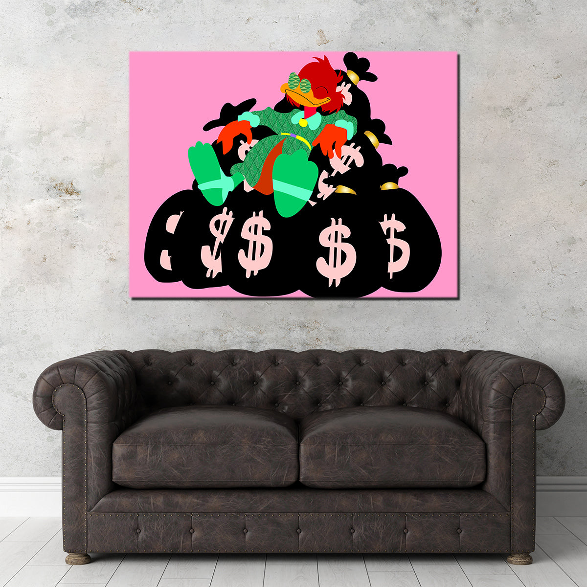 Donald Money Pile Wall Art - Stunning Sustainable Canvas Wall Decor