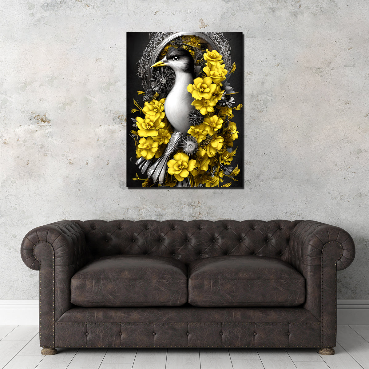 Stunning Steampunk Fantasy Bird Wall Art by Dina Rolle