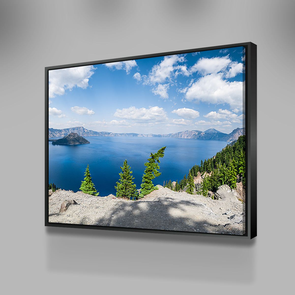 Stunning Blue Crater Lake Panorama Wall Art by Lucas Moore