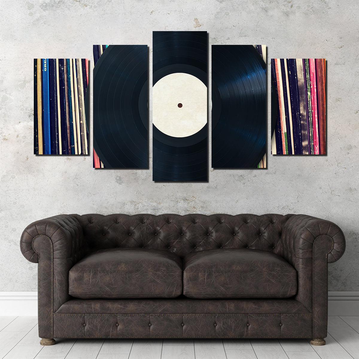 Premium Record Wall - Handmade Canvas Artwork