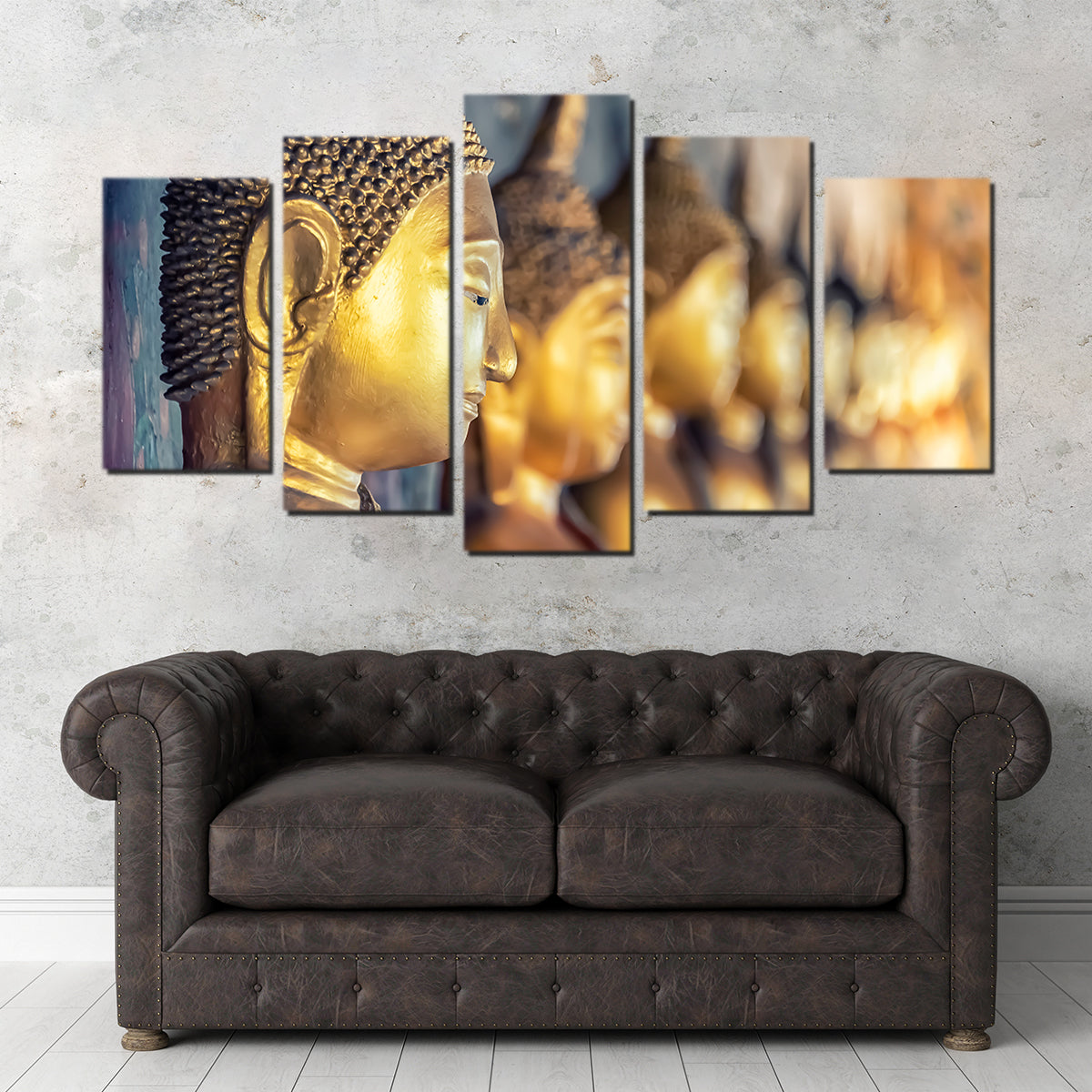 Stunning Golden Buddha Wall Art by Manjik Pictures