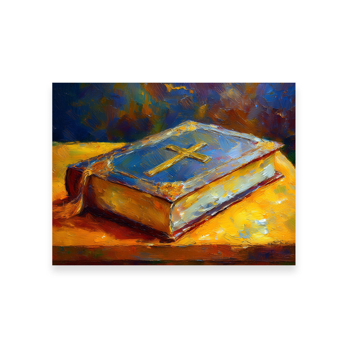 Exquisite The Bible Wall Art with Sustainable Wood Frame