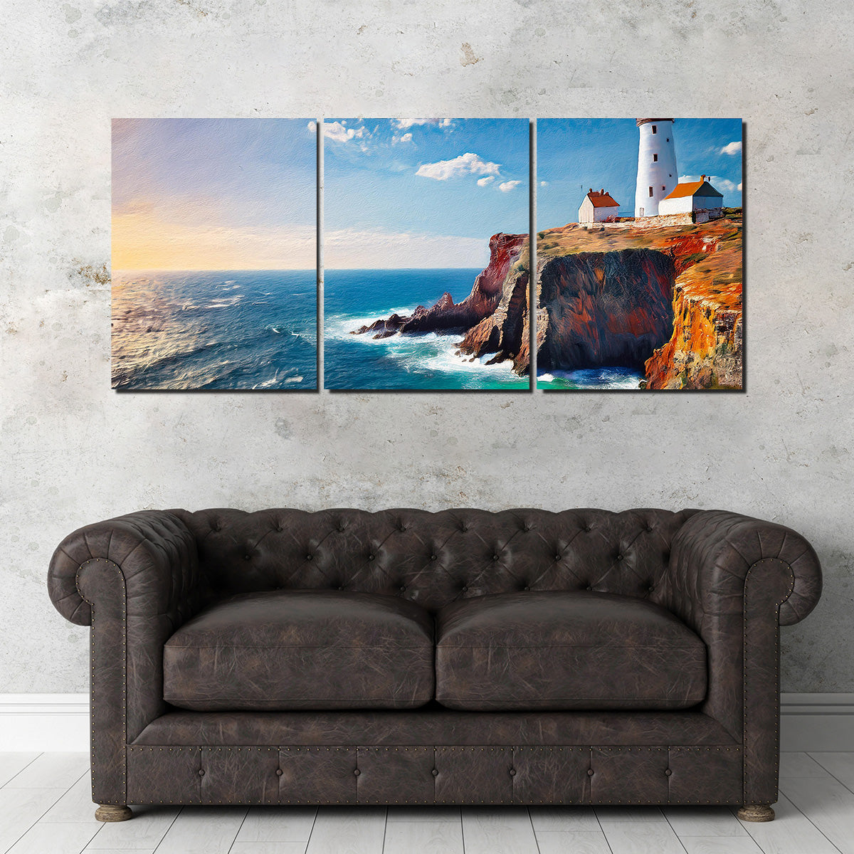 Stunning Lighthouse on the Cliffs Wall Art