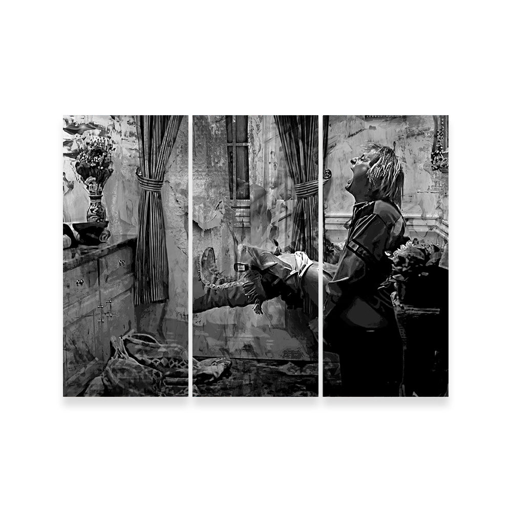 Eye - catching Dumb & Dumber Grayscale Bathroom Decor Wall Art