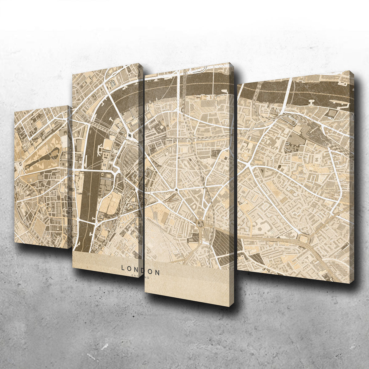 Stunning London Map 3 Wall Art by Blursbyai