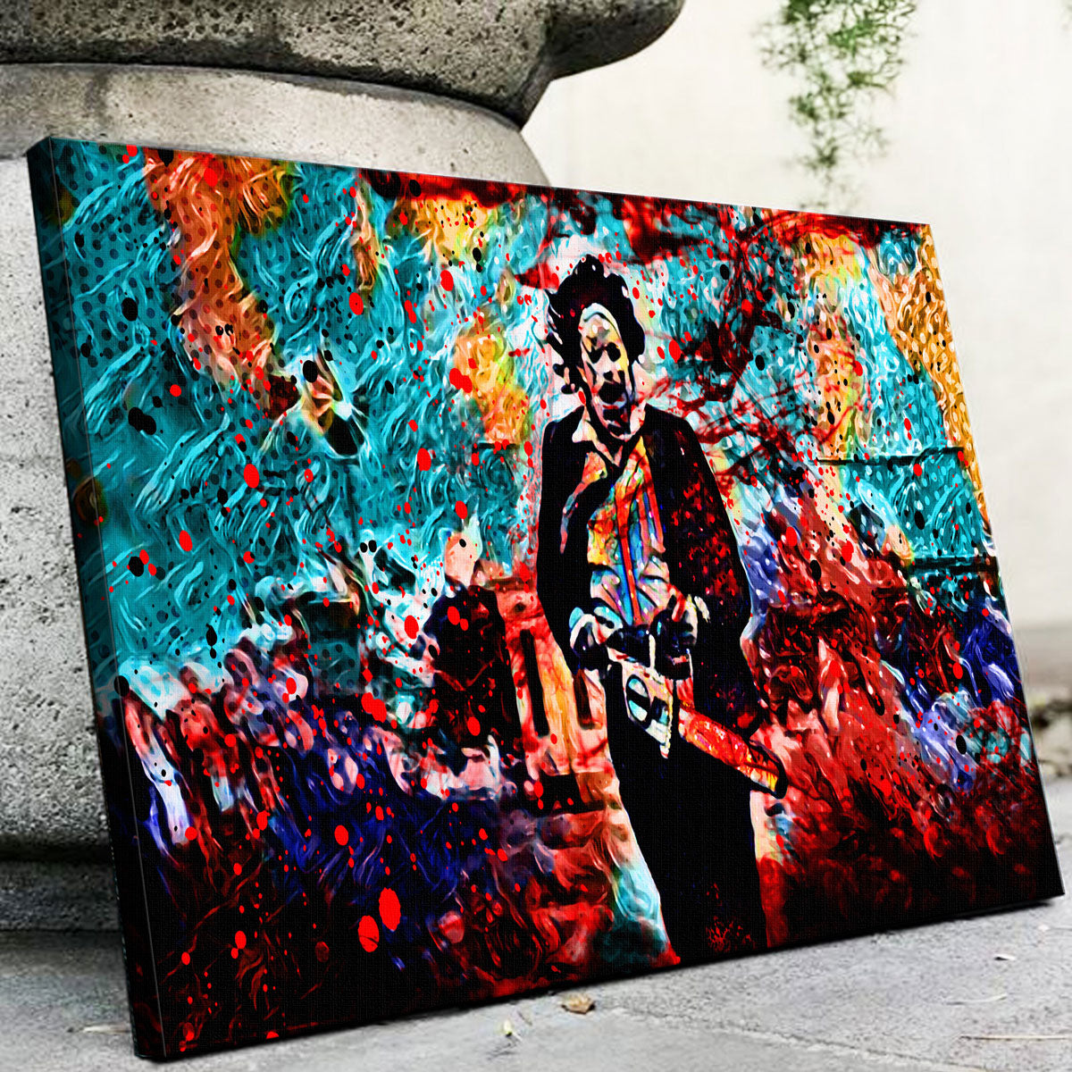 Stunning Abstract Leatherface Wall Art for Home Decor
