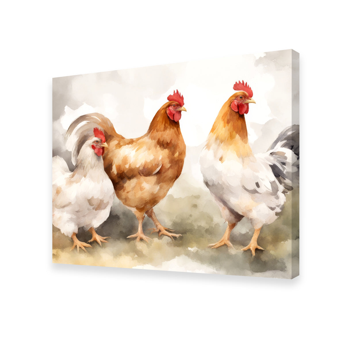 Stunning Chicken Watercolor Wall Art for Home Decor