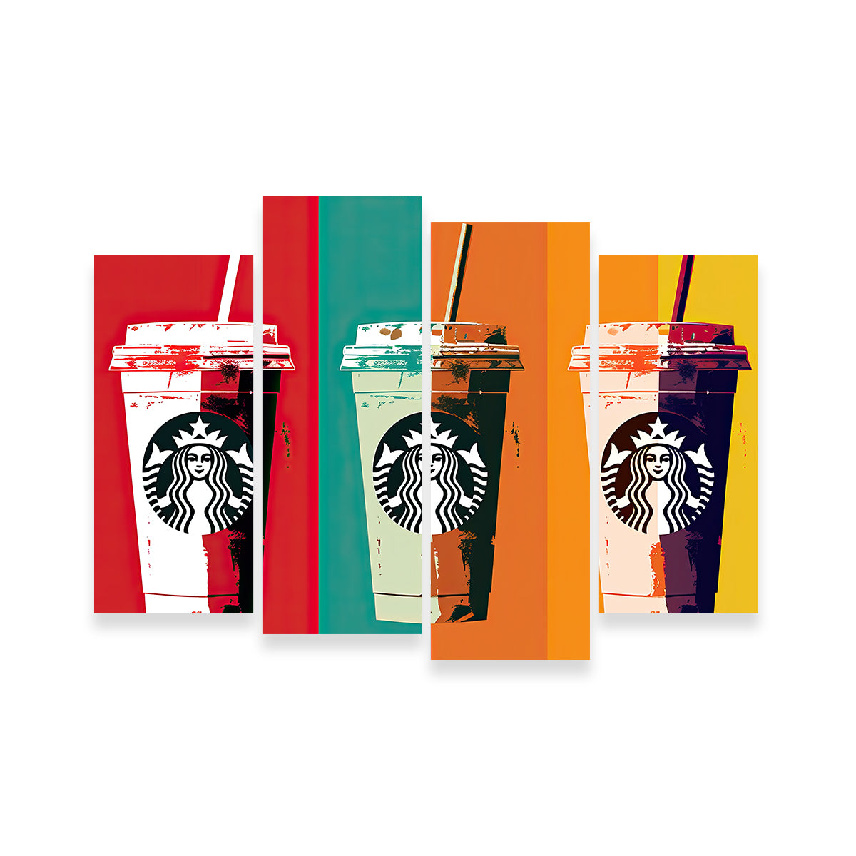 Stunning Starbucks Warhol Inspired Wall Art by Ralph & Laura Design
