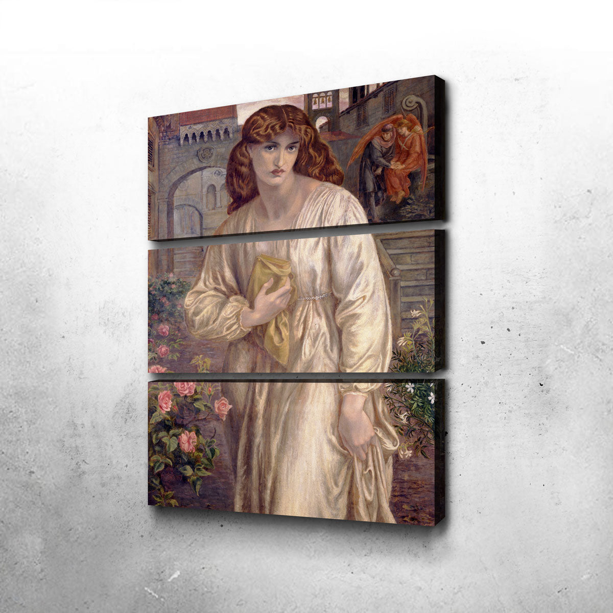 Exquisite Salutation of Beatrice Wall Art by Dante Gabriel Rossetti