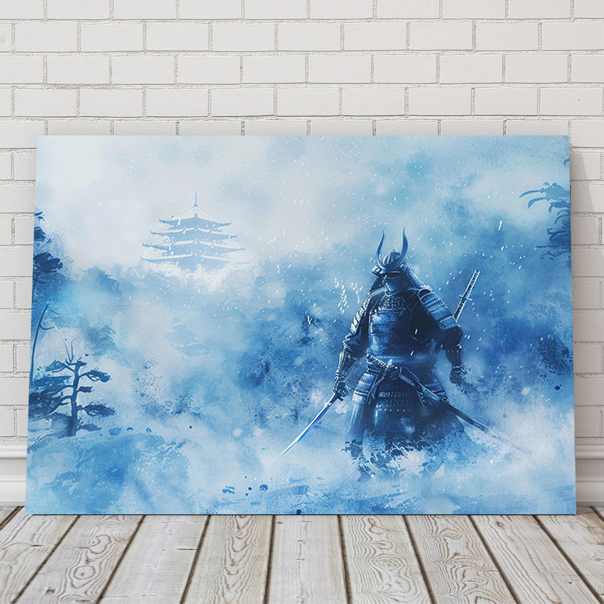 Stunning Samurai Misty Winter Forest Wall Art for Your Home Decor