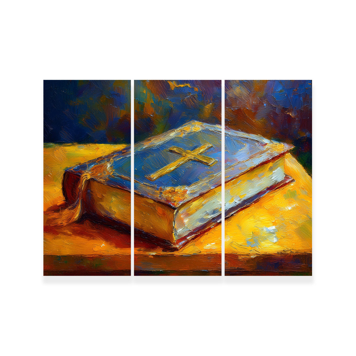 Exquisite The Bible Wall Art with Sustainable Wood Frame