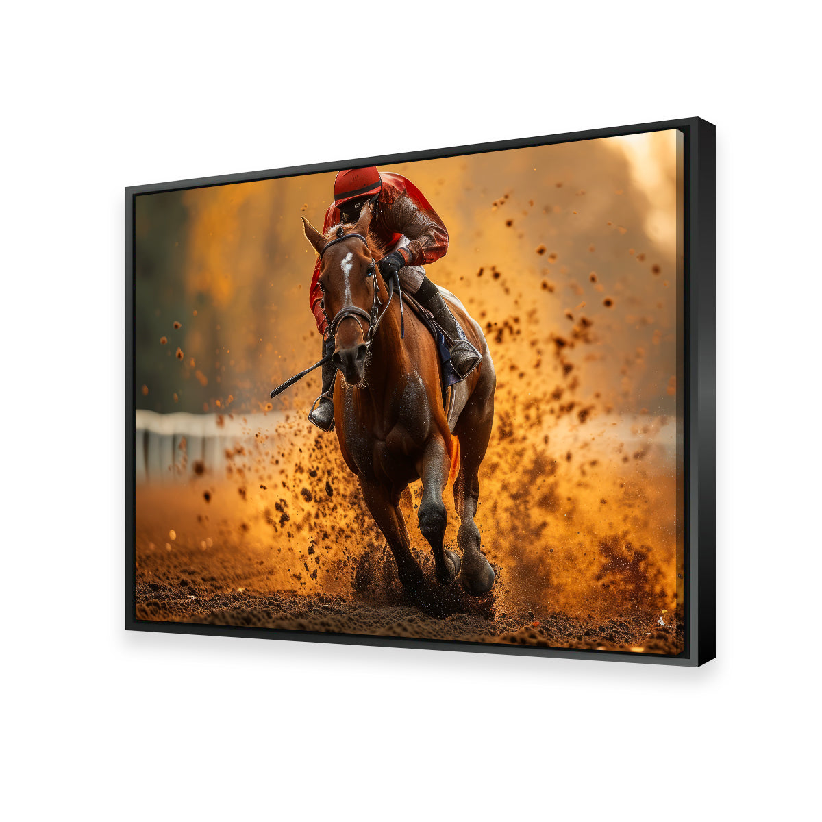 Exquisite Jockey on Horse Racing Wall Art for Stunning Decor