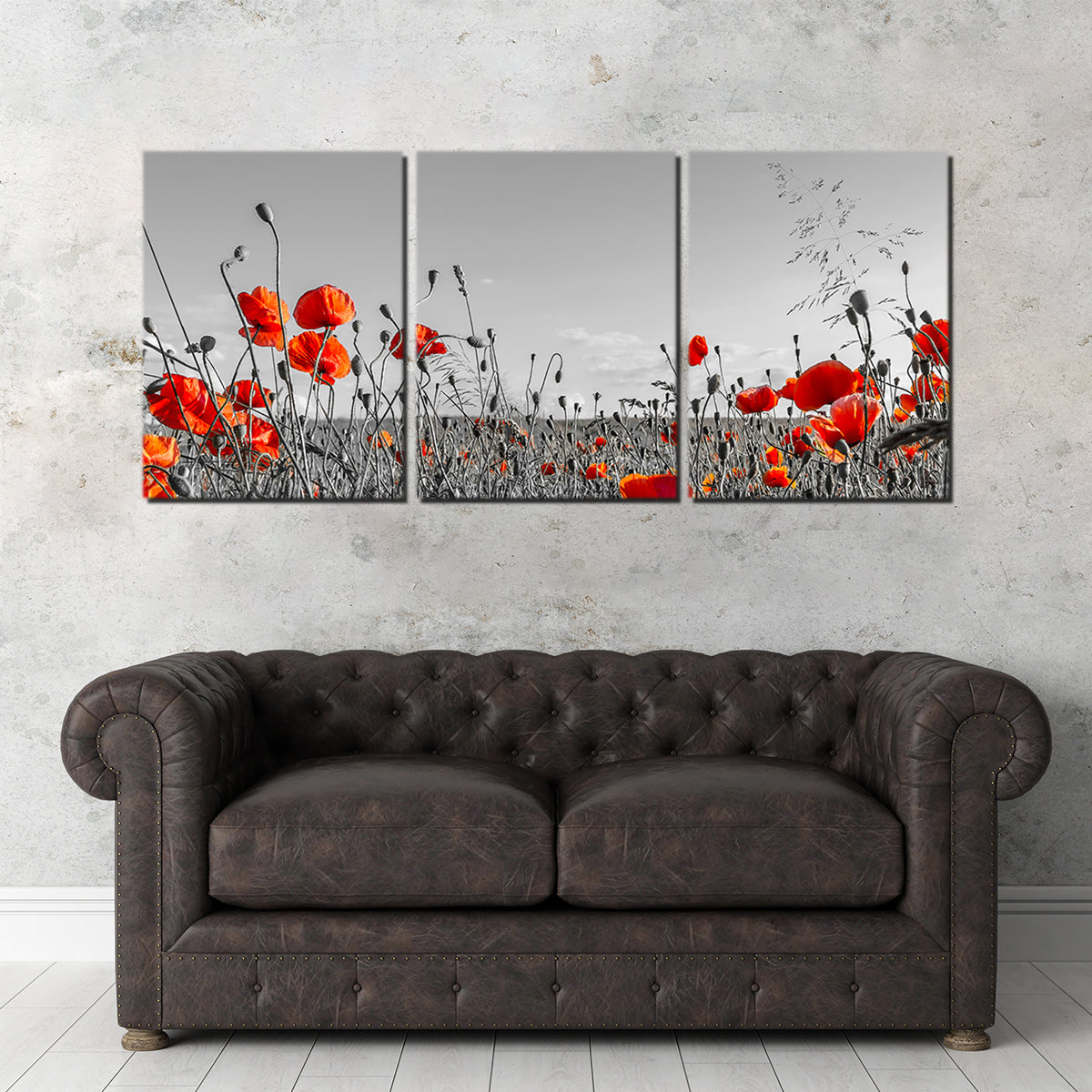 Gorgeous Lovely Poppy Field Wall Art for Home Decor