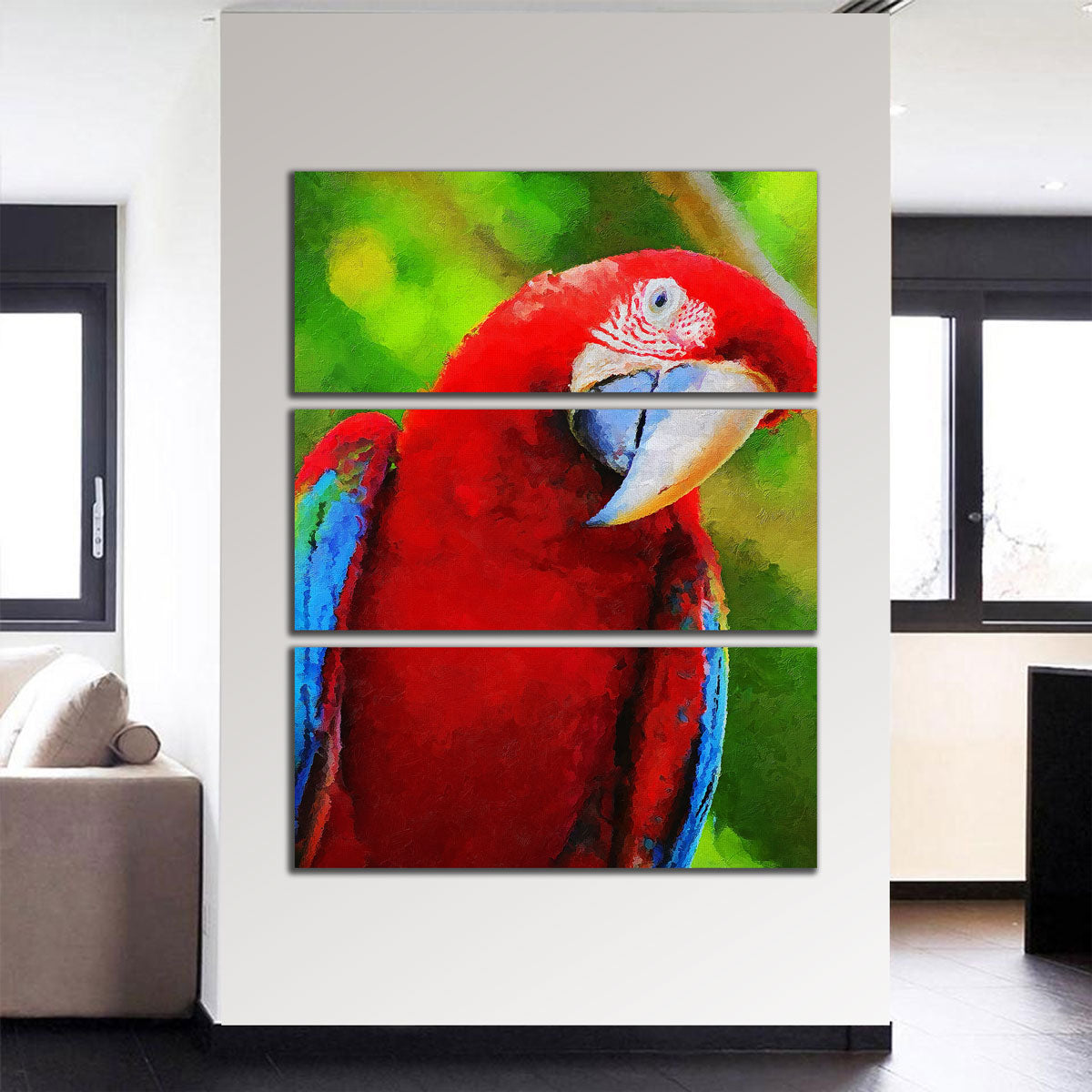 Stunning Parrot Recovered Painting Wall Art by Gab Fernando