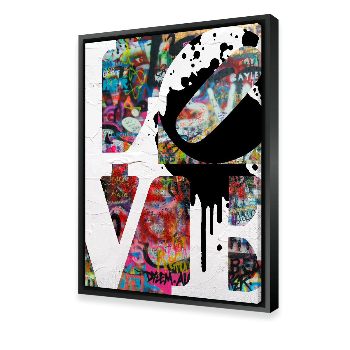 Stunning Love Heavy Graffiti Wall Art by Stephen Chambers