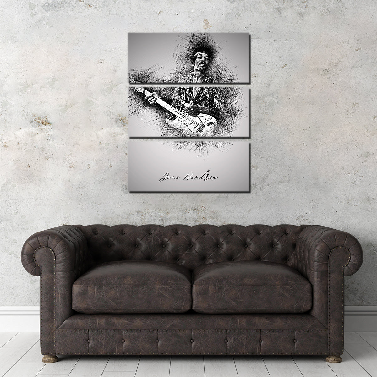 Stunning Jimi Hendrix Guitar Wall Art for Music Lovers