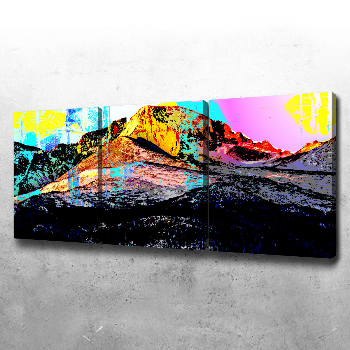 Stunning Abstract Longs Peak Wall Art for Home Decor