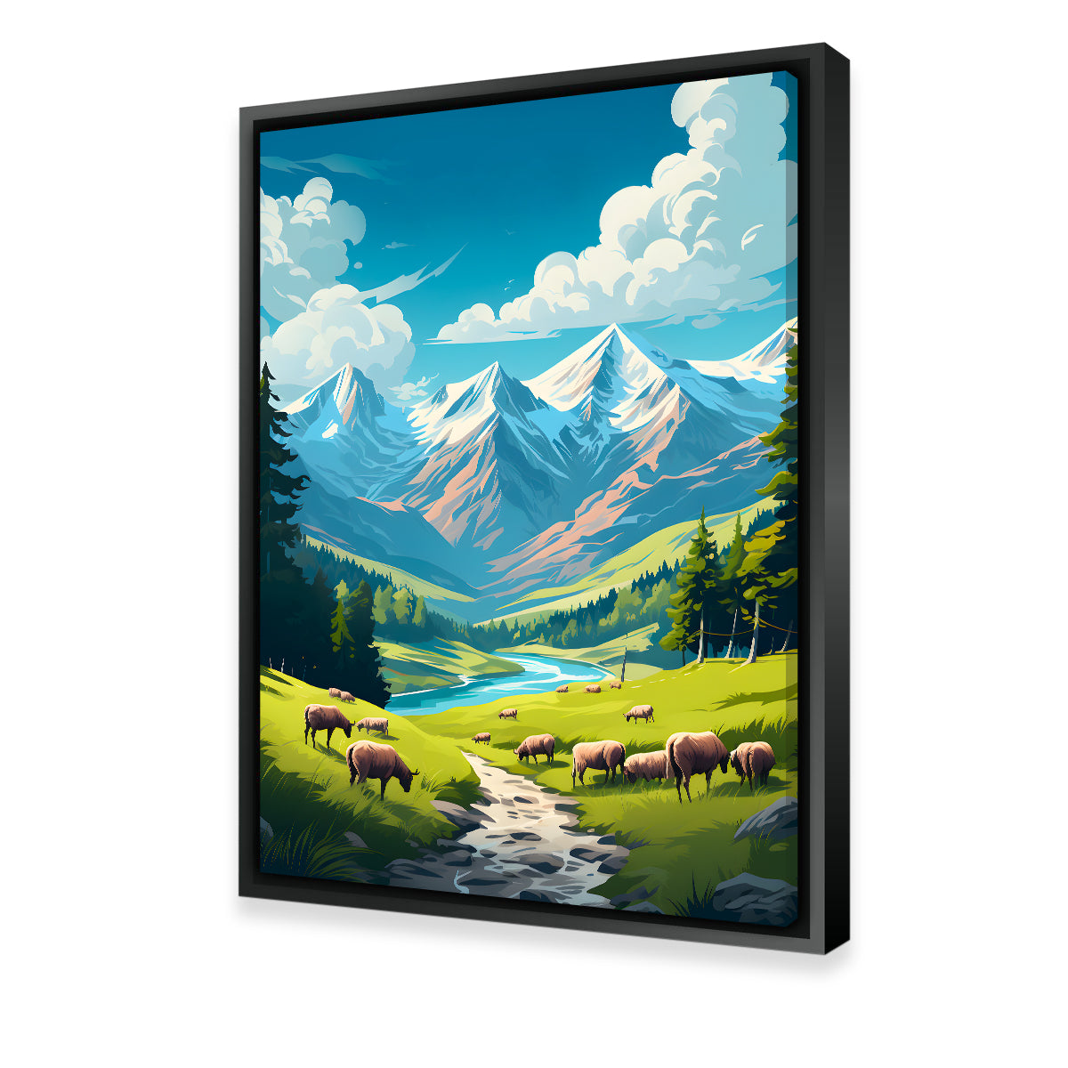 Stunning Queyras Regional Nature Park - France Wall Art by Valth Graphics