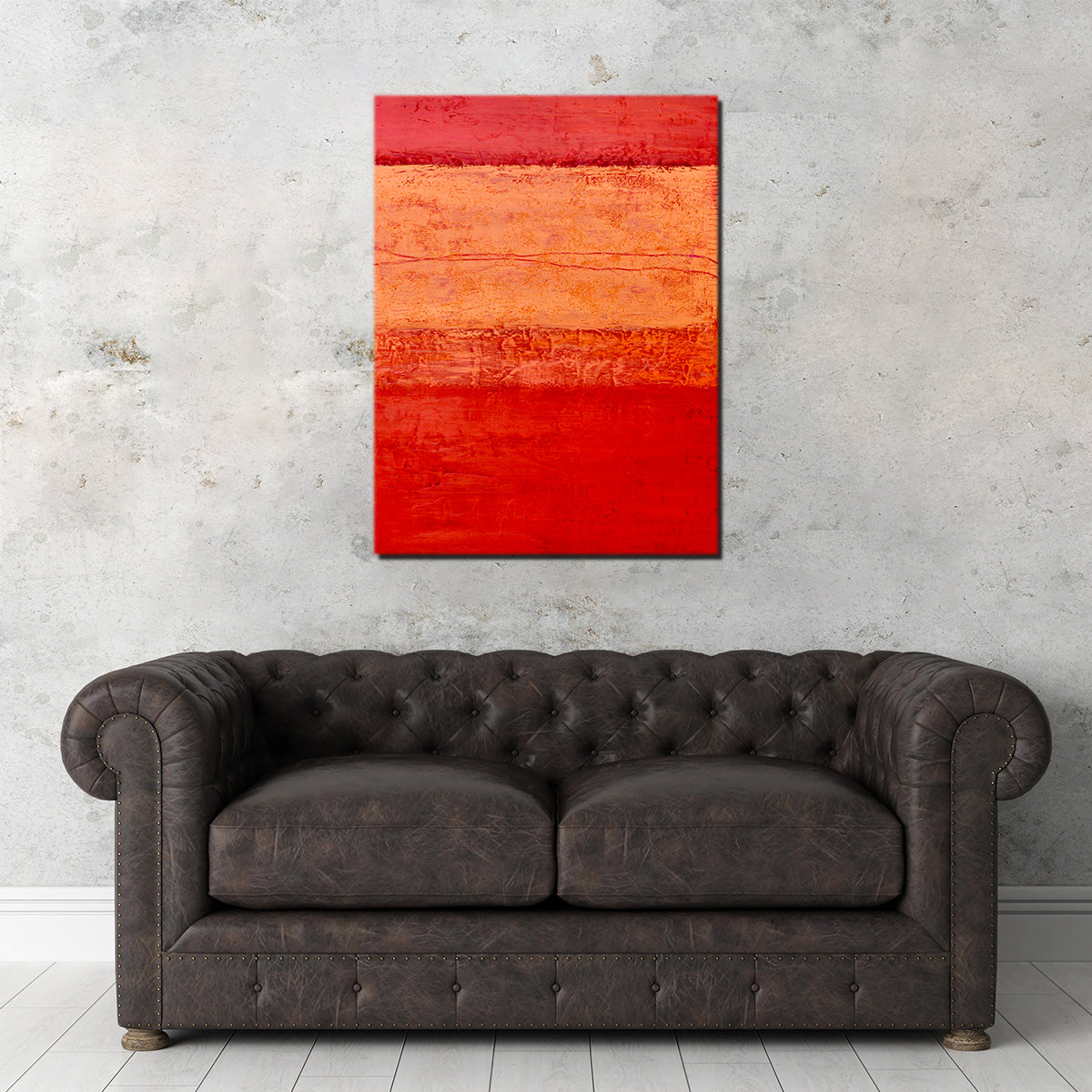 Stunning Orange Cloud Descending Wall Art by Peggy Hinaekian