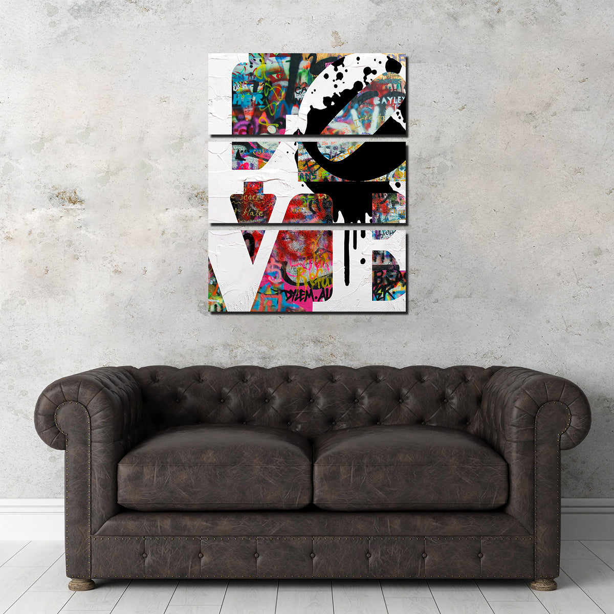 Stunning Love Heavy Graffiti Wall Art by Stephen Chambers