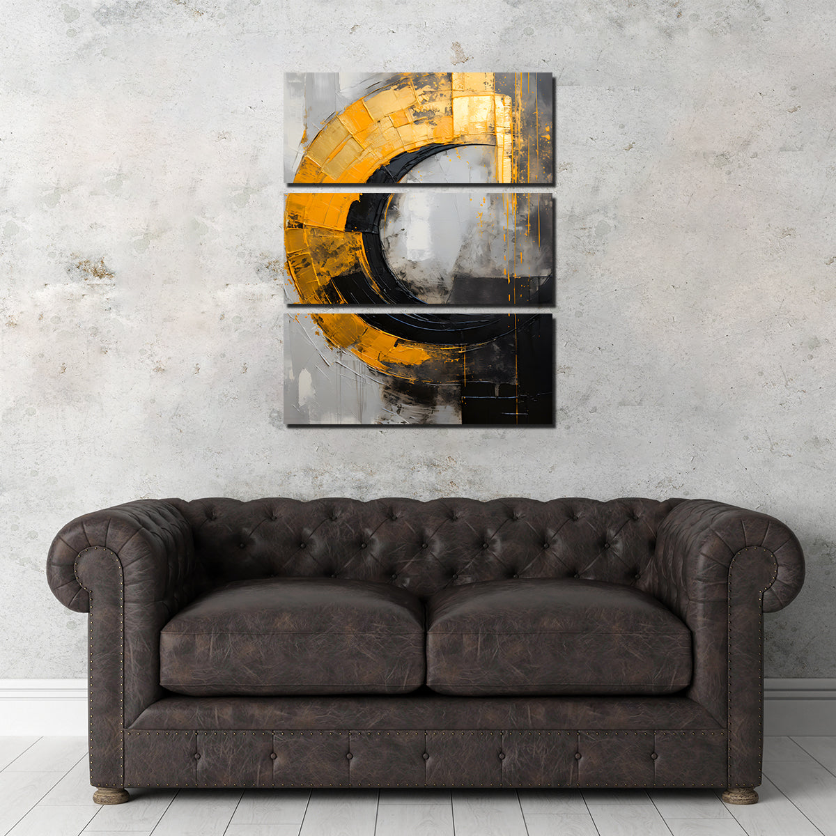 Abstract Black and Gold Shapes Wall Art - 10 Pieces - Valth Graphics